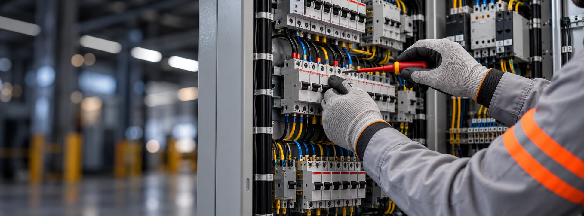 Detalhe ilustrativo de inspeção de uma instalação elétrica
